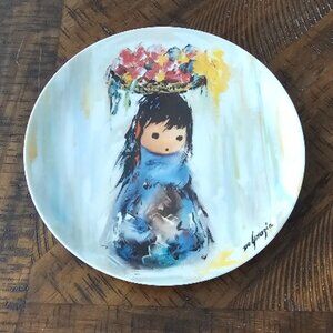 Ettorie "Ted" De Grazia 1988 8.75" Plate Crowning Glory Children of the Sun
